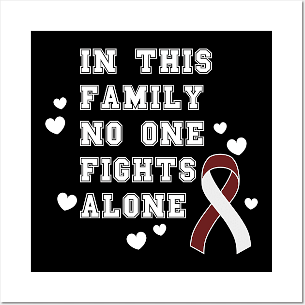 In This Family No One Fights Alone Wall Art by oneduystore